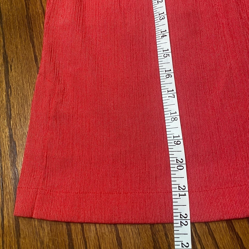 Coldwater Creek Women’s M Vibrant Salmon Coral straight Skirt - Picture 7 of 7